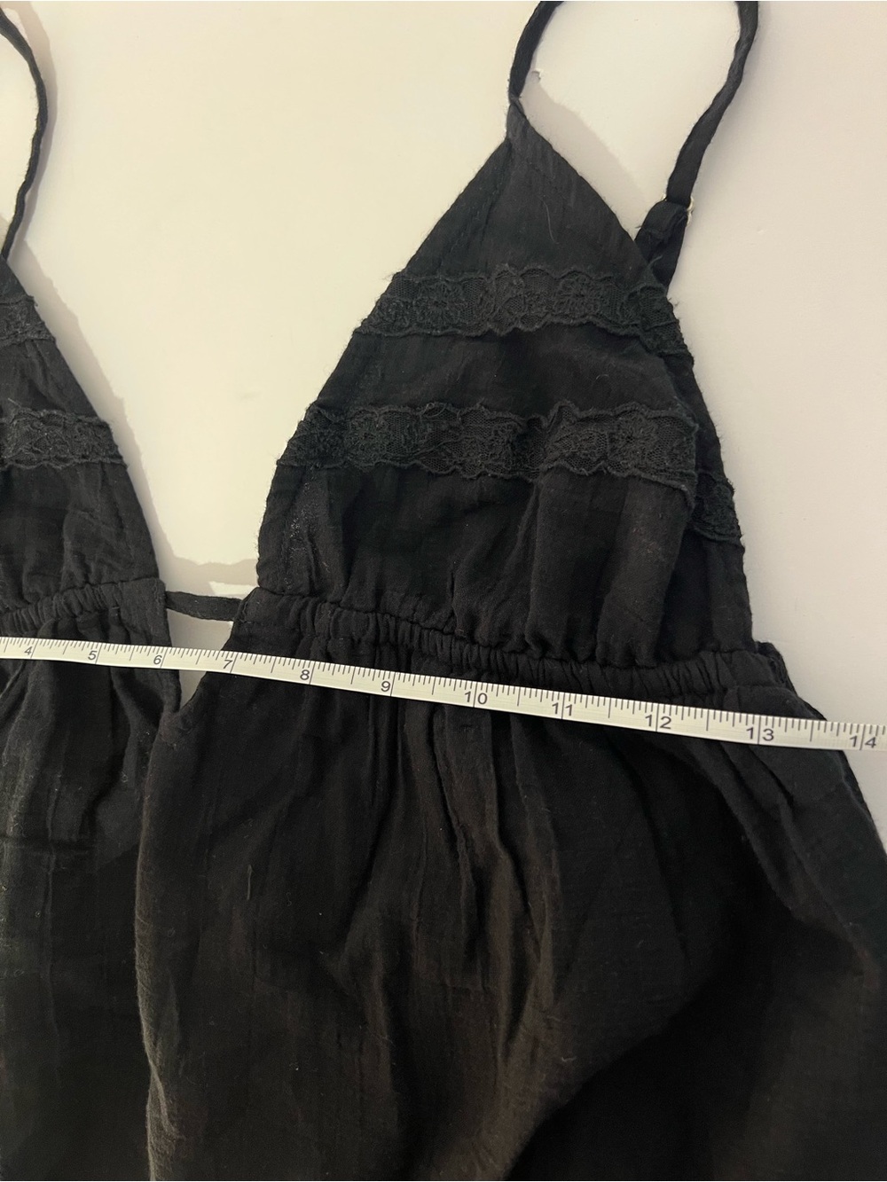 ZARA Gauzy Cotton Maxi Dress w Spaghetti Straps. Black. XS NWT - Picture 13 of 14